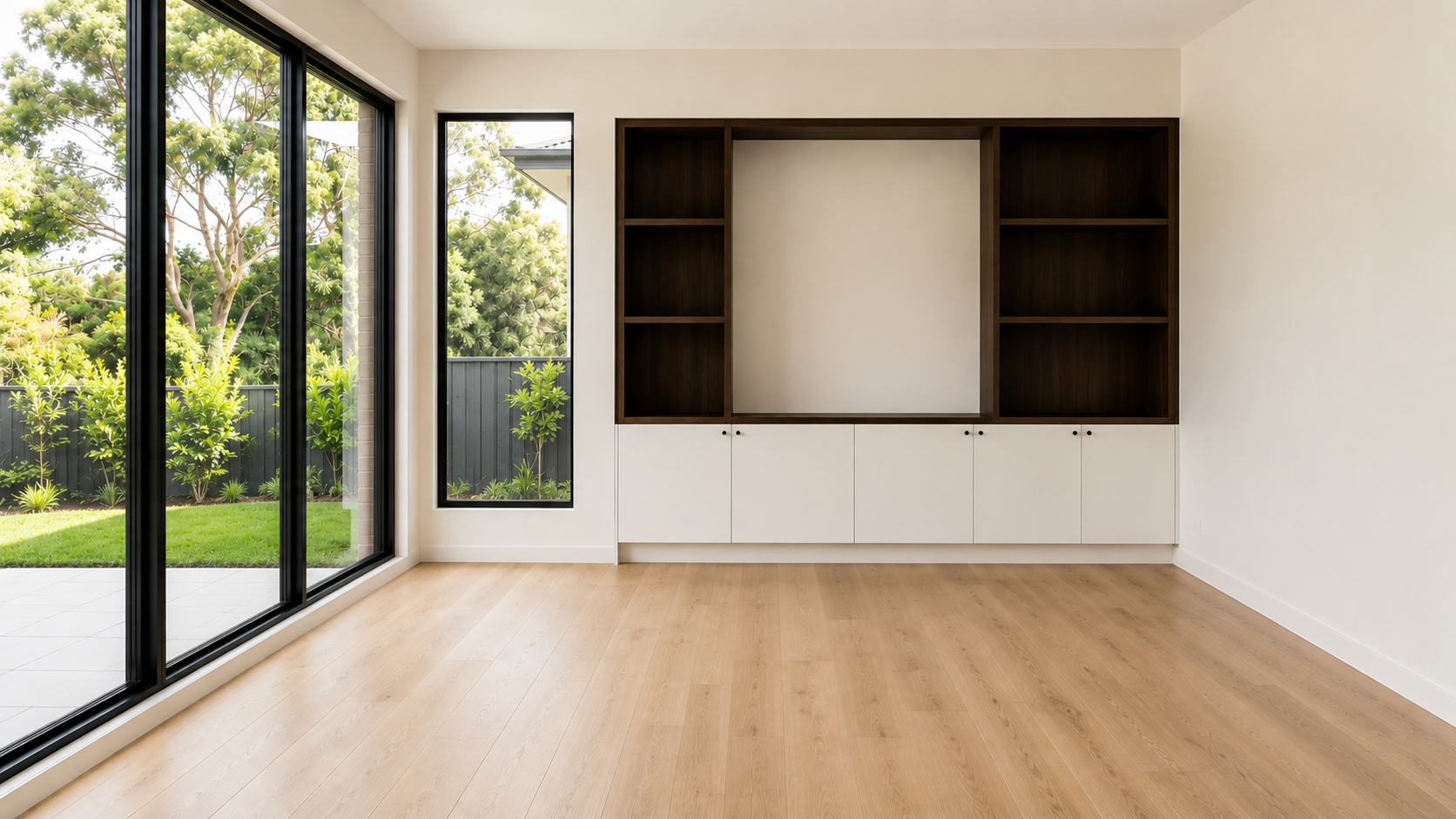 Empty room before staging