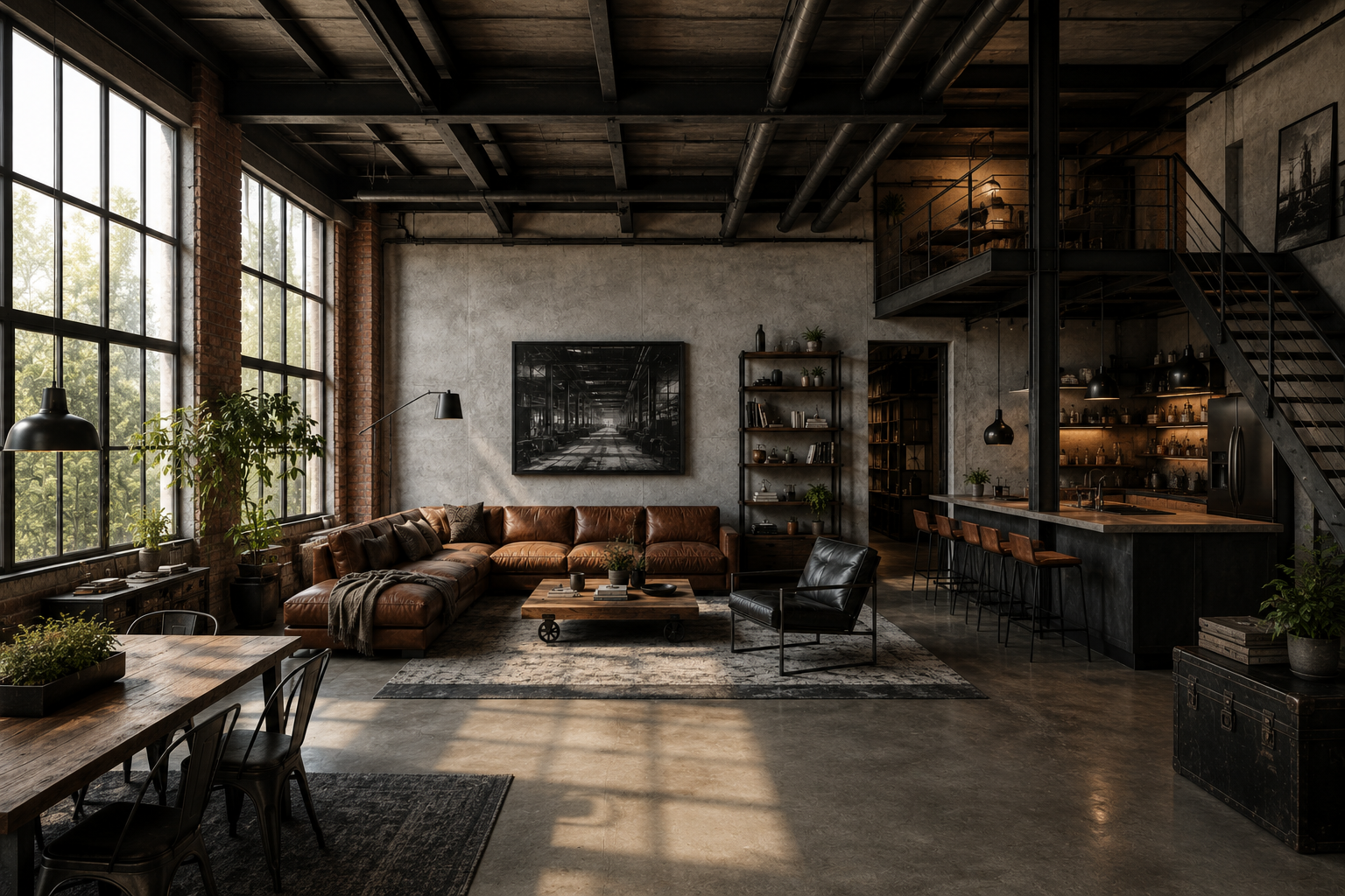 Living room · Industrial