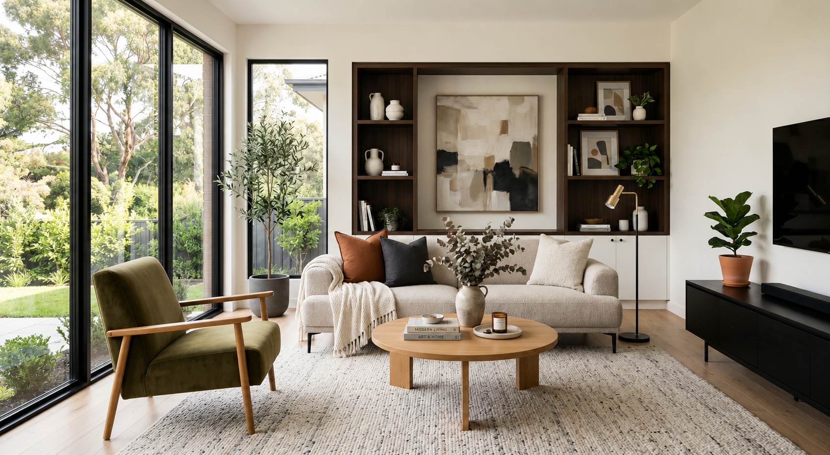 Staged living room